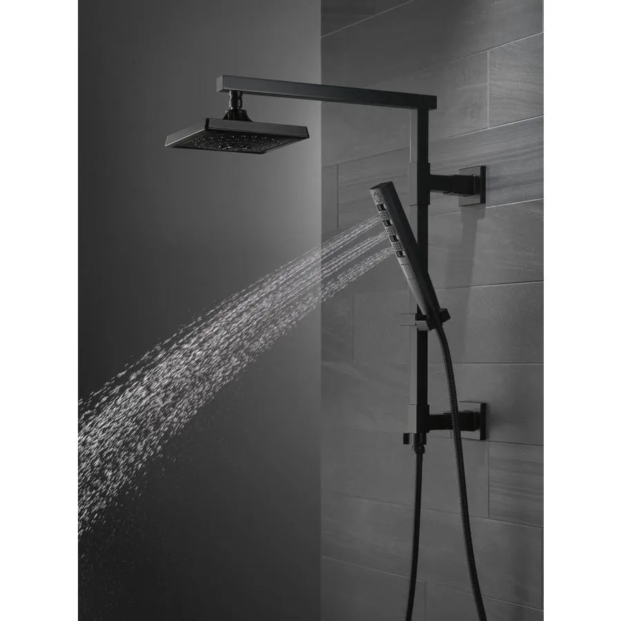 Delta Universal Showering Components Matte Black 3-Spray Rain Shower Head, 1.75 GPM (6.6 LPM), photo 2 of 2