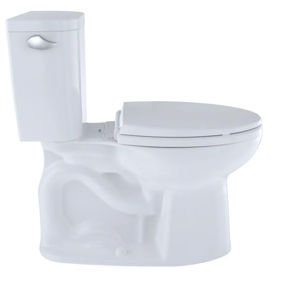 TOTO Entrada 2-Piece 1.28 GPF Single Flush Elongated Toilet in Cotton White, photo 6 of 10