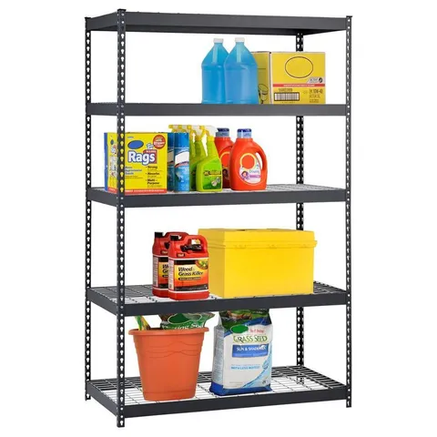 24 in deep · 48 in wide · 72 in high 5-Tier Steel Utility Freestanding Shelving Unit