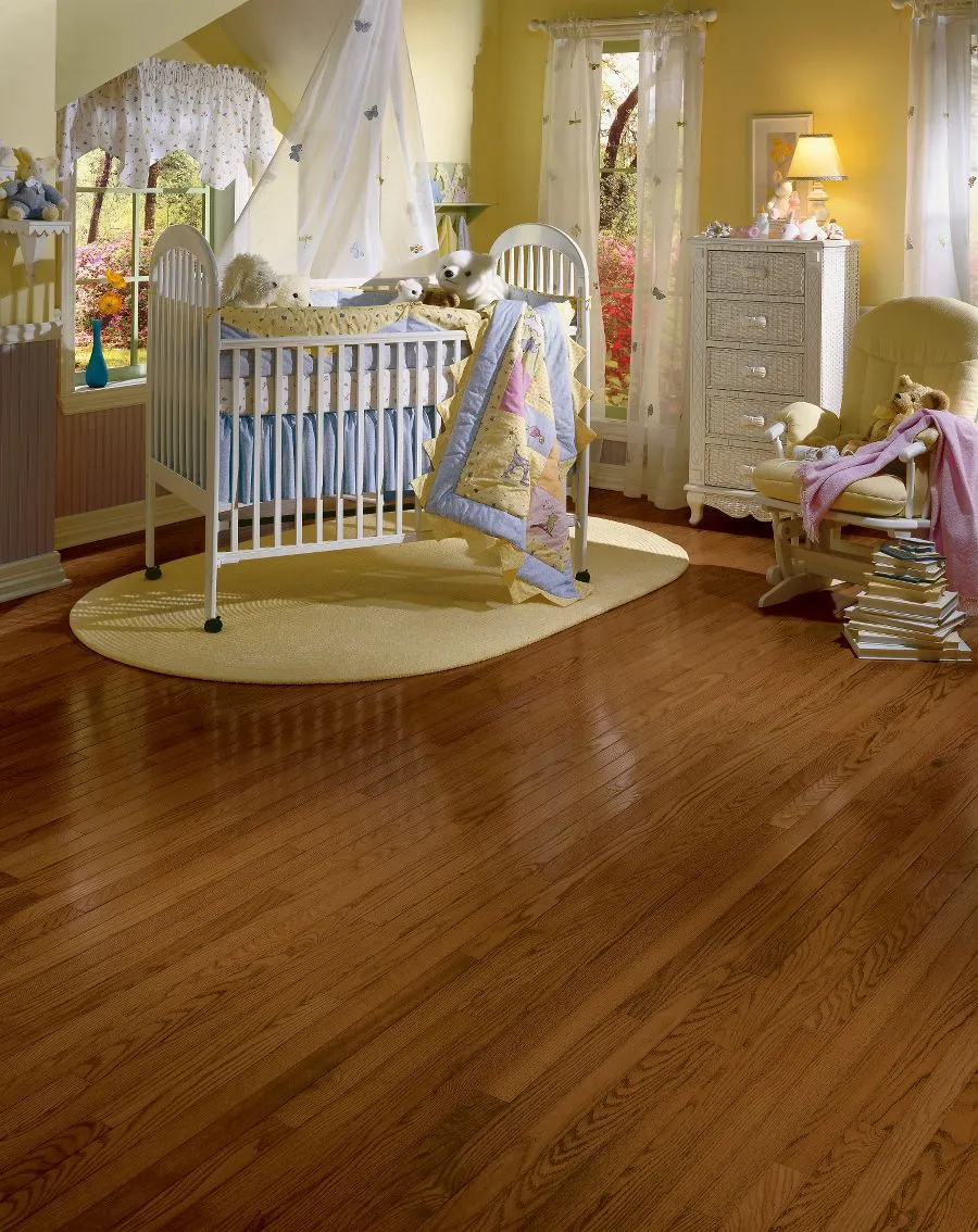 Bruce Manchester Saddle Oak 3-1/4-in W x 3/4-in T x Varying Length Smooth/Traditional Solid Hardwood Flooring (22-sq ft / Carton), photo 2 of 6