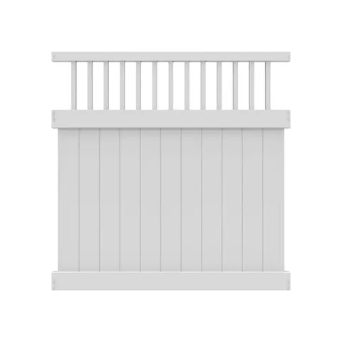 6-ft White Vinyl Fence Panel