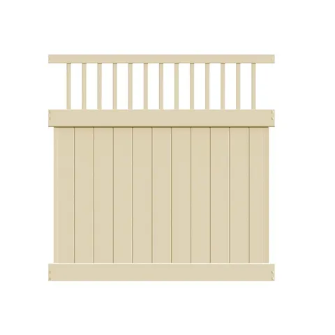 Bexley Sand Vinyl Fence Panel - 6 × 6 ft