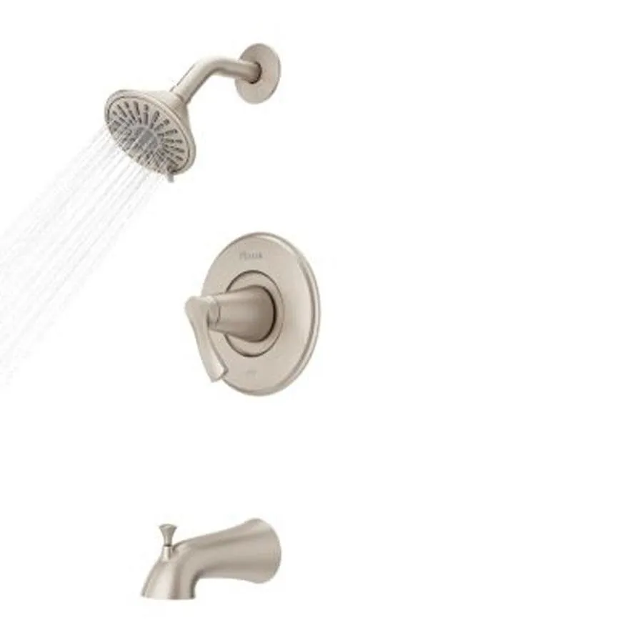 Pfister Masey Brushed Nickel 1-handle Bathtub and Shower Faucet with Valve, photo 6 of 10