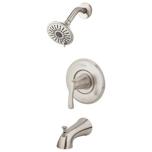 Pfister Masey Brushed Nickel 1-handle Bathtub and Shower Faucet with Valve, photo 9 of 10