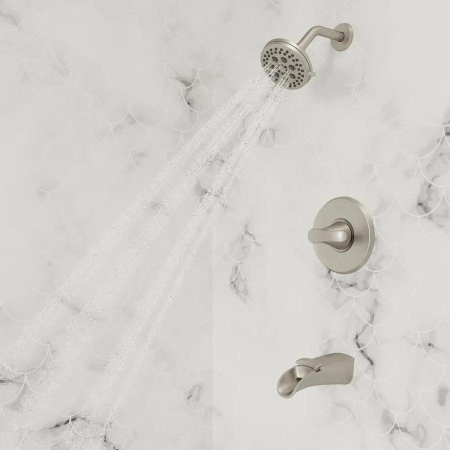 Pfister Jaida Spot Defense Brushed Nickel 1-handle Bathtub and Shower Faucet with Valve, photo 9 of 21