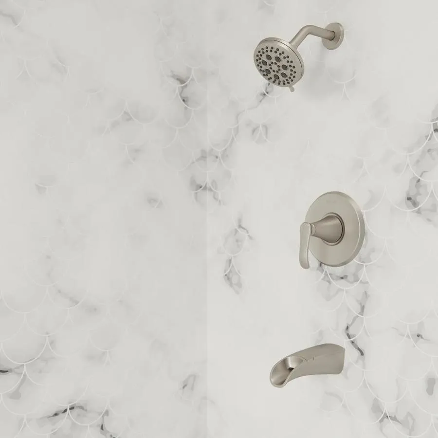 Pfister Jaida Spot Defense Brushed Nickel 1-handle Bathtub and Shower Faucet with Valve, photo 3 of 21