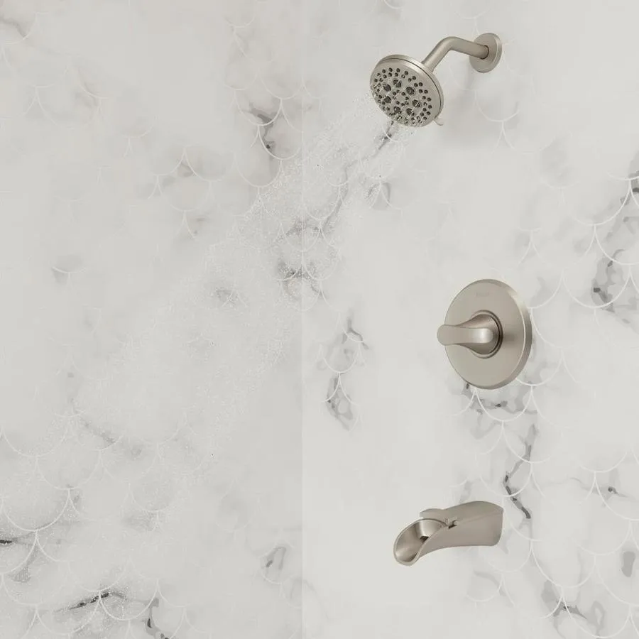 Pfister Jaida Spot Defense Brushed Nickel 1-handle Bathtub and Shower Faucet with Valve, photo 4 of 21