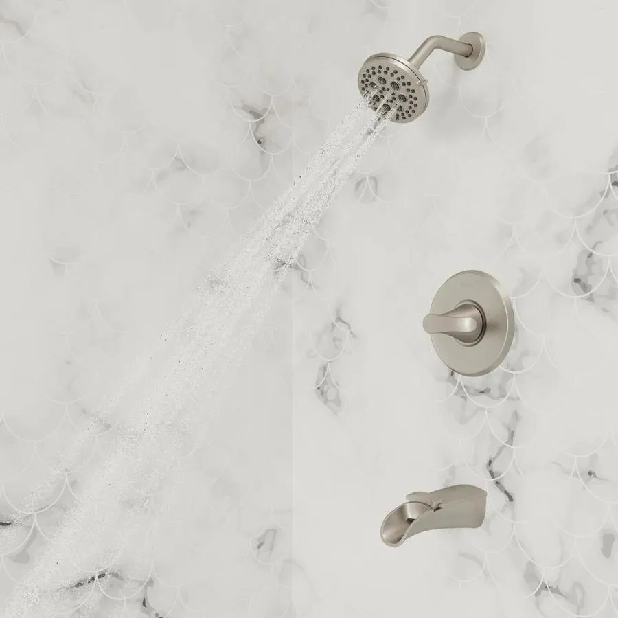 Pfister Jaida Spot Defense Brushed Nickel 1-handle Bathtub and Shower Faucet with Valve, photo 6 of 21
