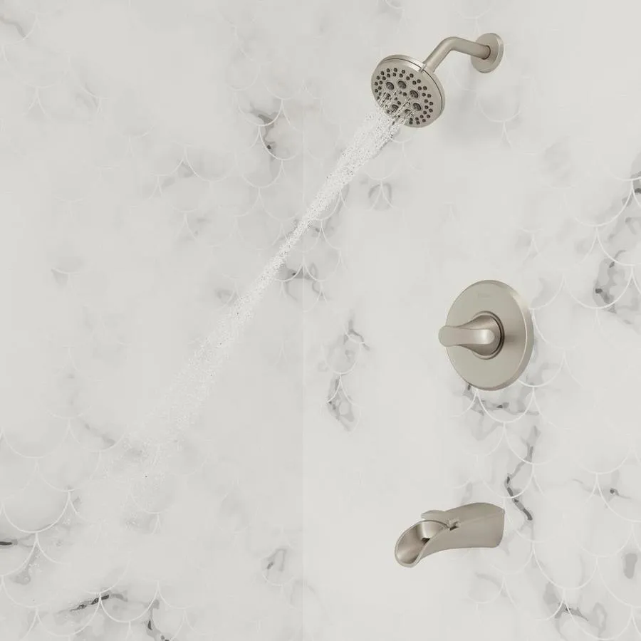 Pfister Jaida Spot Defense Brushed Nickel 1-handle Bathtub and Shower Faucet with Valve, photo 7 of 21