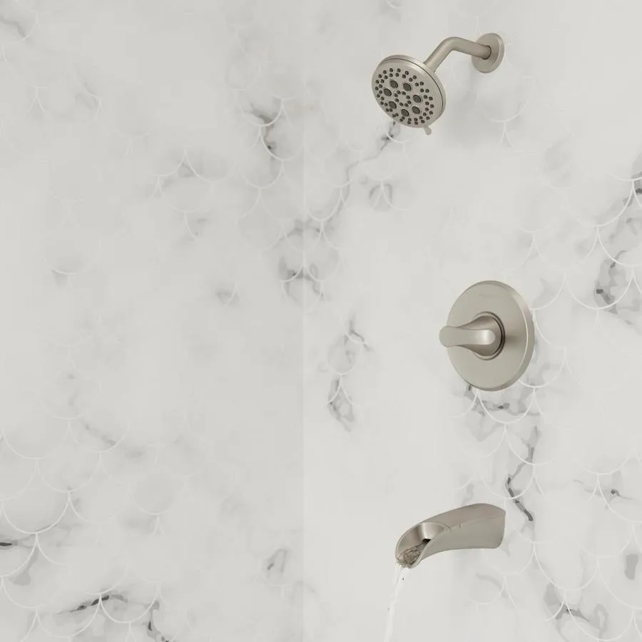 Pfister Jaida Spot Defense Brushed Nickel 1-handle Bathtub and Shower Faucet with Valve, photo 8 of 21