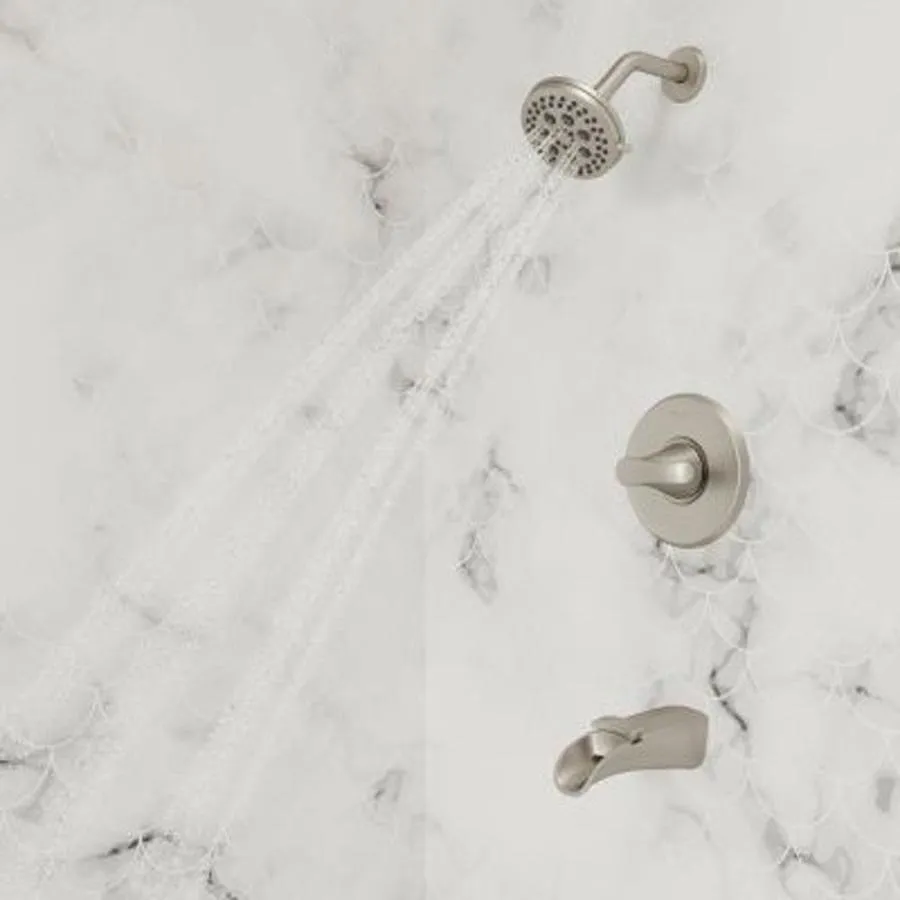 Pfister Jaida Spot Defense Brushed Nickel 1-handle Bathtub and Shower Faucet with Valve, photo 18 of 21