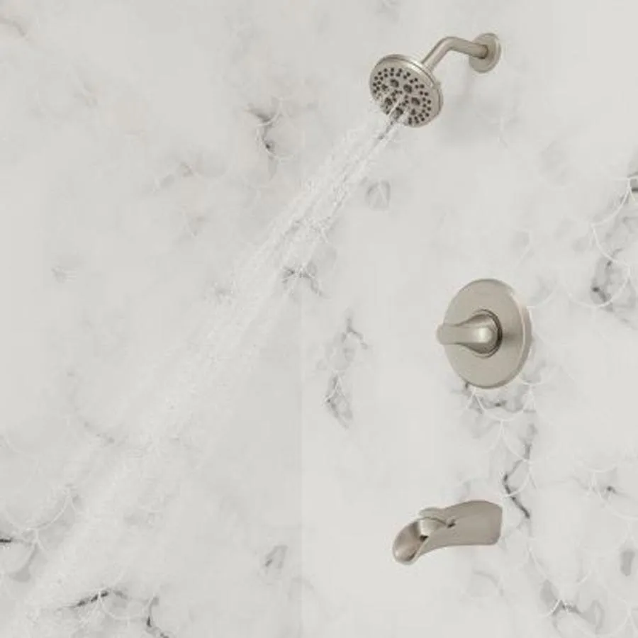 Pfister Jaida Spot Defense Brushed Nickel 1-handle Bathtub and Shower Faucet with Valve, photo 15 of 21