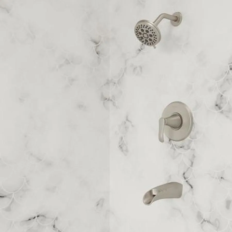 Pfister Jaida Spot Defense Brushed Nickel 1-handle Bathtub and Shower Faucet with Valve, photo 12 of 21