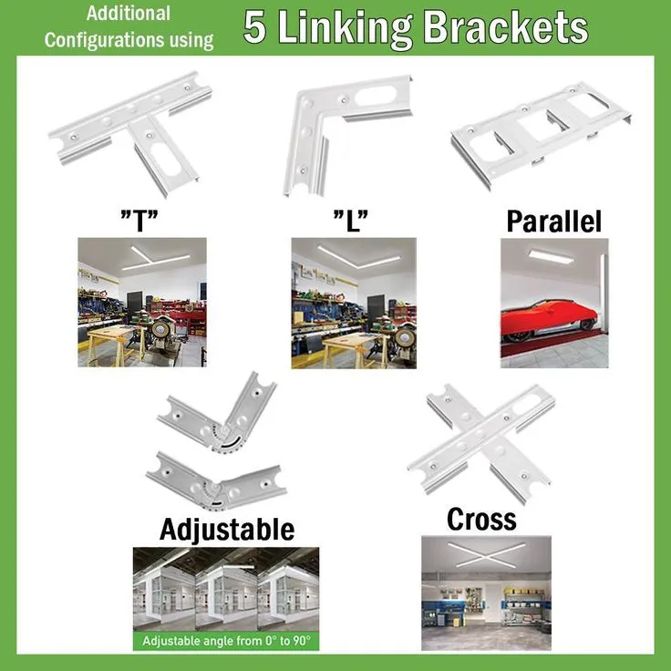 8 ft. (Two 4 ft.) 440-Watt Equivalent Integrated LED White Commercial Strip Light Fixture High Output 11000 Lumens 4000K, photo 5 of 14