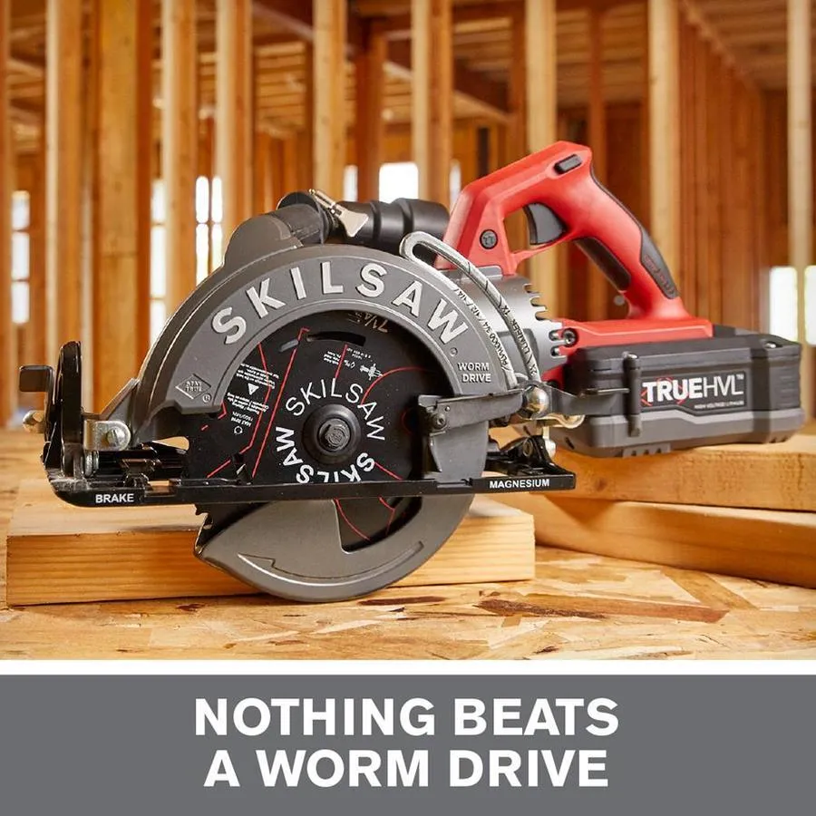 SKILSAW 48-Volt 7-1/4-in Worm Drive Cordless Circular Saw with Brake and Magnesium Shoe (Charger Included), photo 5 of 10