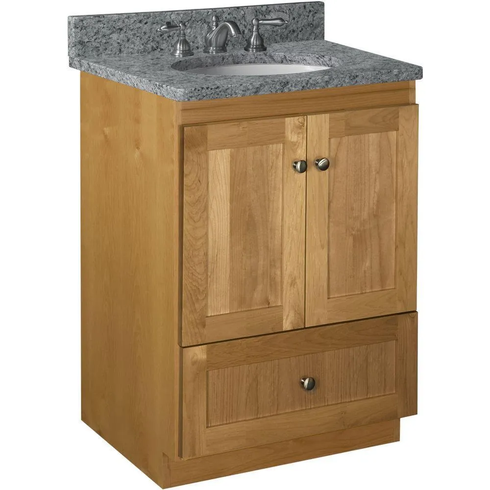 Shaker 42 in. W x 21 in. D x 34.5 in. H Vanity Cabinet Only in Natural Alder, photo 44 of 47