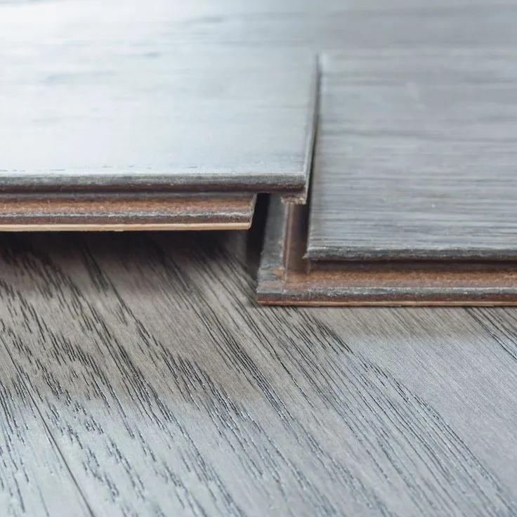 Style Selections 5-in Silverthorn Hickory Wirebrushed Engineered Hardwood Flooring (36.09-sq ft), photo 3 of 5