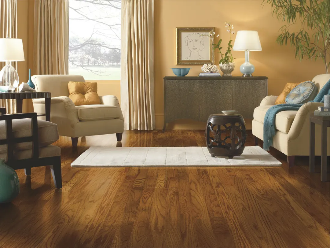 Bruce America's Best Choice Gunstock Oak 3-1/4-in W x 3/4-in T x Smooth/Traditional Solid Hardwood Flooring (22-sq ft / Carton), photo 2 of 12