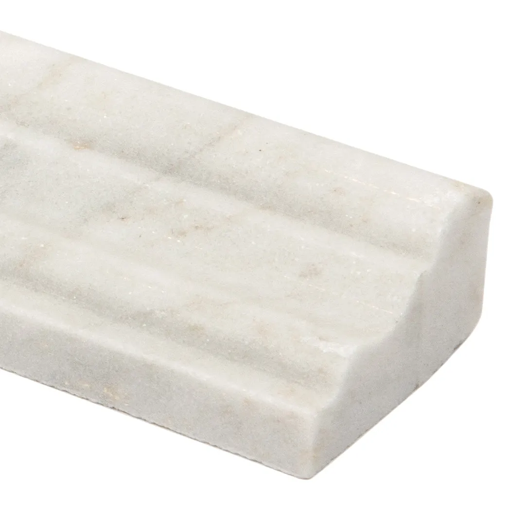 Satori Venatino Natural Stone Marble Chair Rail Tile (2-in x 12-in), photo 6 of 10