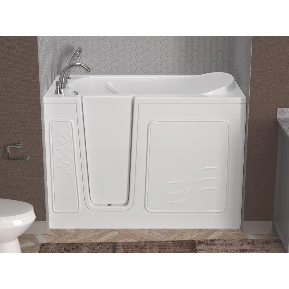 Universal Tubs HD Series 30 in. x 53 in. Left-Drain Quick-Fill Walk-In Soaking Bathtub in White, photo 9 of 21