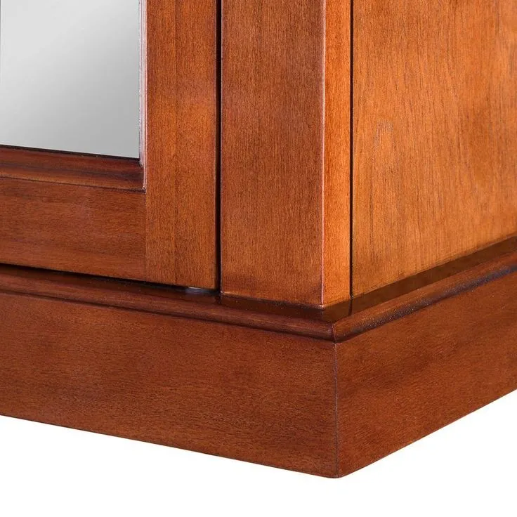 Naples 25 in. W x 31 in. H x 8 in. D Framed Surface-Mount Bathroom Medicine Cabinet in Warm Cinnamon, photo 3 of 9