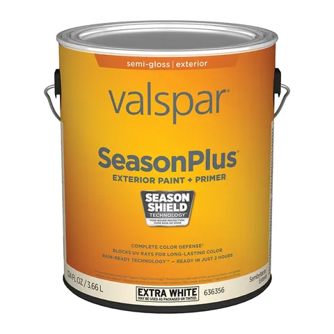 SeasonPlus Semi-Gloss Exterior Paint + Primer, Extra White