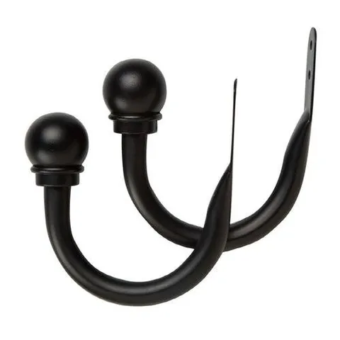 2-Pack Black Curtain Holdbacks
