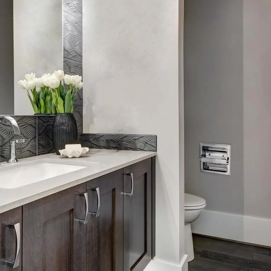 Design House Millbridge Oil Rubbed Bronze Recessed Spring-Loaded Toilet Paper Holder, photo 11 of 12