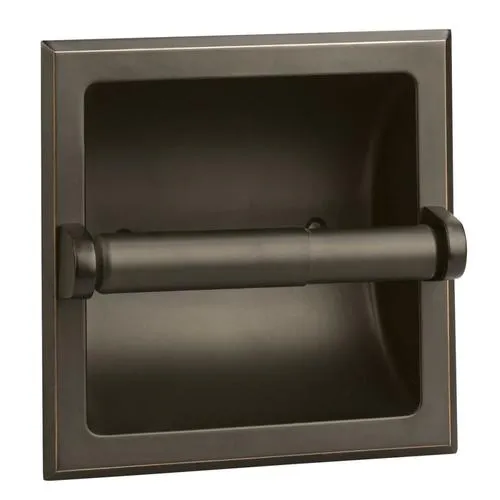 Design House Millbridge Oil Rubbed Bronze Recessed Spring-Loaded Toilet Paper Holder, photo 10 of 12