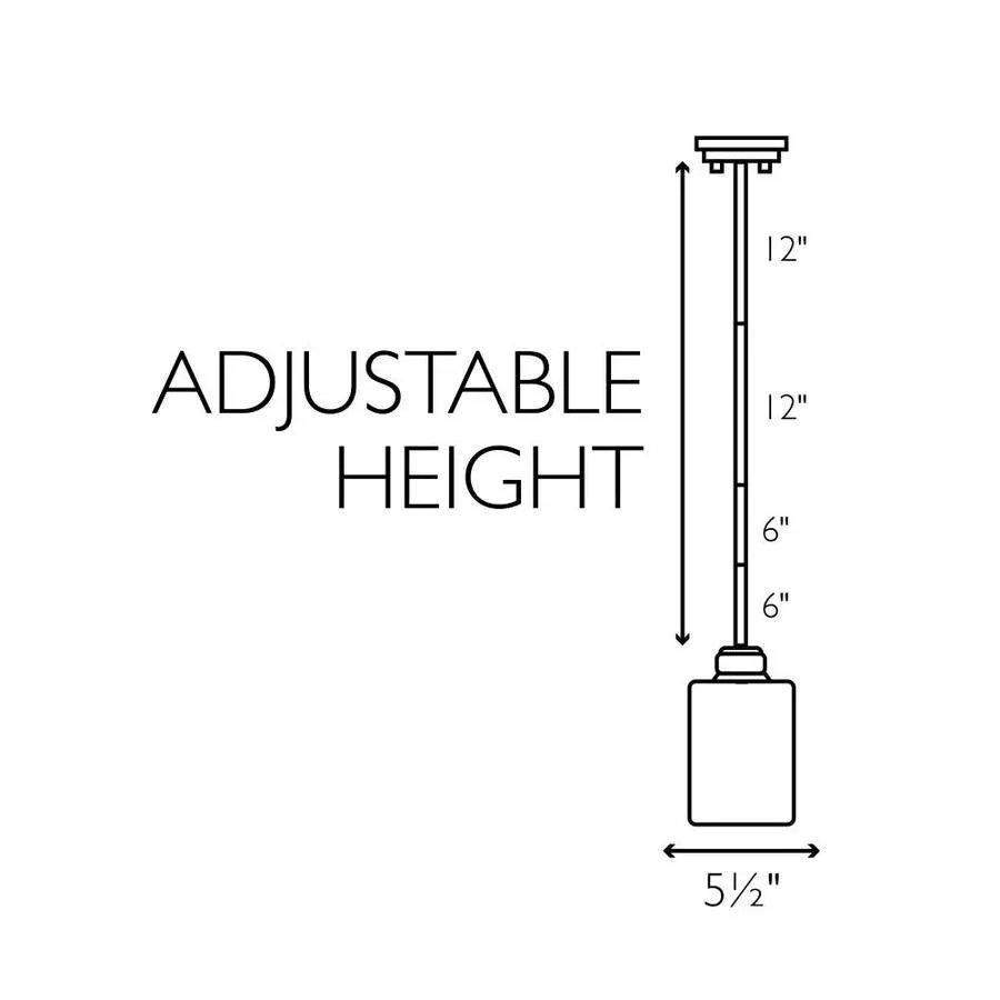 Design House Oslo Brushed Nickel Traditional Clear Glass Cylinder Pendant Light, photo 8 of 10