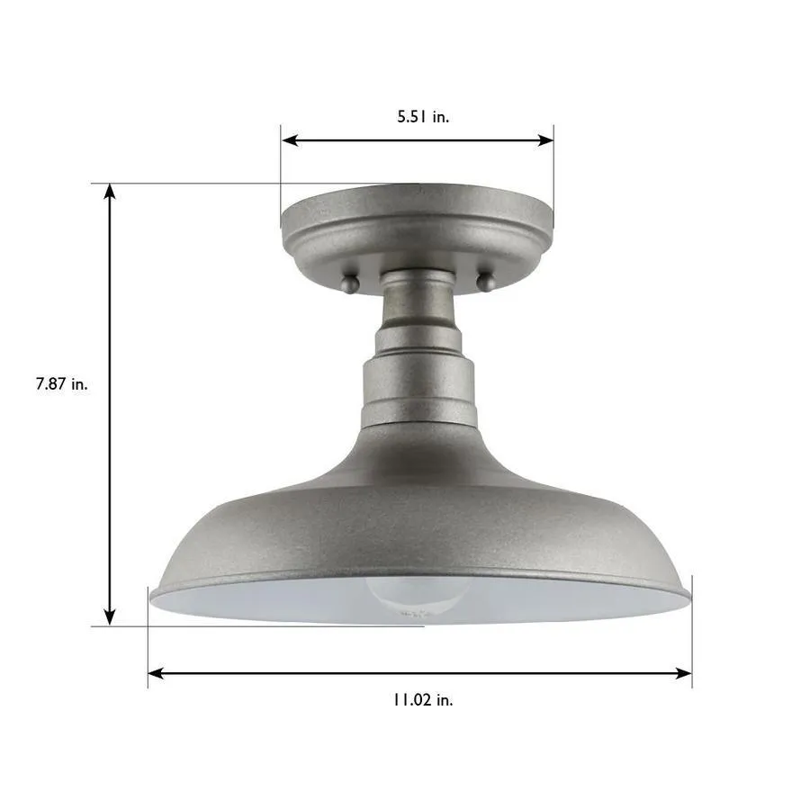 Design House Kimball 11.02-in Coffee Bronze Rustic Incandescent Semi-flush Mount Light, photo 12 of 12