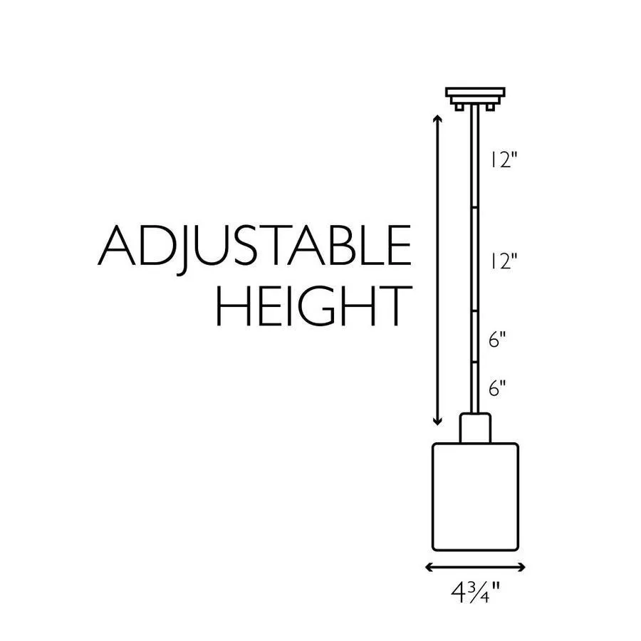 Design House Aubrey Satin Nickel Transitional Frosted Glass Cylinder LED Pendant Light, photo 12 of 15
