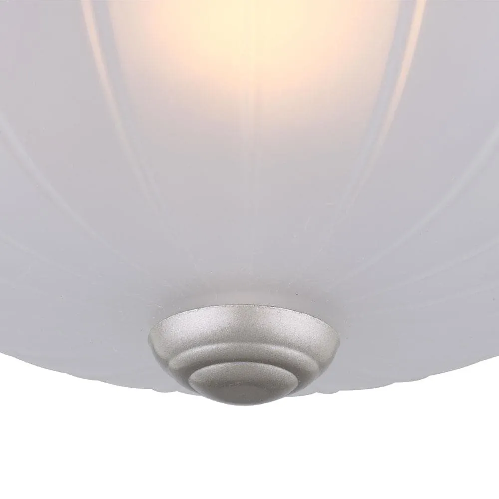 Project Source 6-Pack 10-in Painted Brushed Nickel Traditional Flush Mount Ceiling Light with Frosted Glass, photo 11 of 12