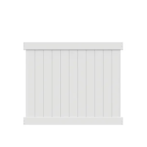 5 × 6 ft White Privacy Vinyl Fence Panel