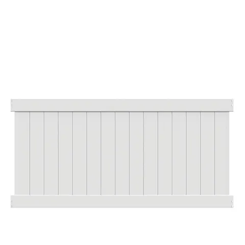 Bolton 4 × 8 ft White Vinyl Privacy Fence Panel