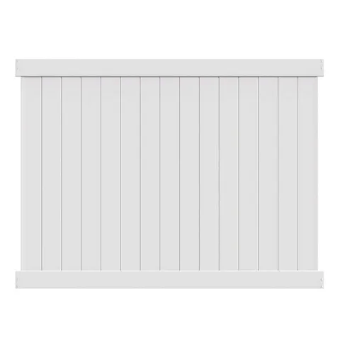 Bolton White Privacy Vinyl Fence Panel 6 × 8 ft