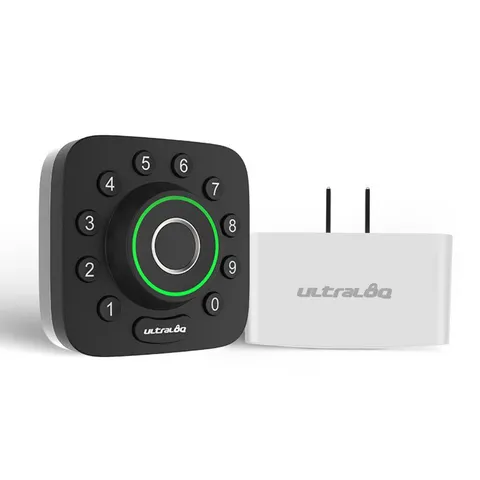 U-Bolt Pro 6-in-1 Bluetooth Enabled Fingerprint and Keypad Smart Lock Deadbolt Plus Bridge WiFi Adapter