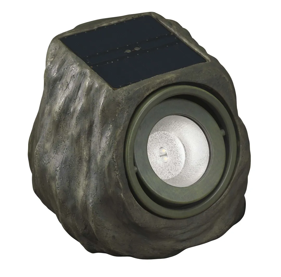 Portfolio 30-Lumen Grey Solar LED Landscape Flood Light, photo 7 of 12