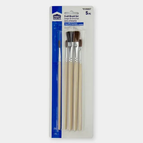 Natural Bristle Craft Brush 5-Piece Set