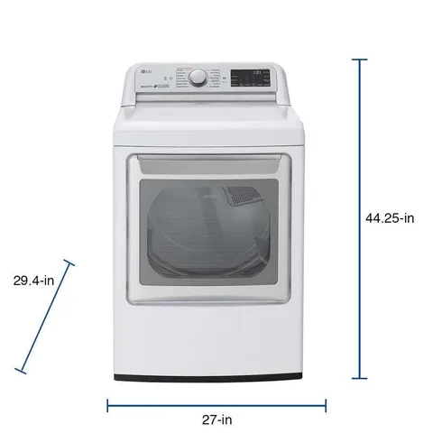 TurboSteam Smart Wi-Fi Enabled 7.3-cu ft Steam Cycle Electric Dryer
