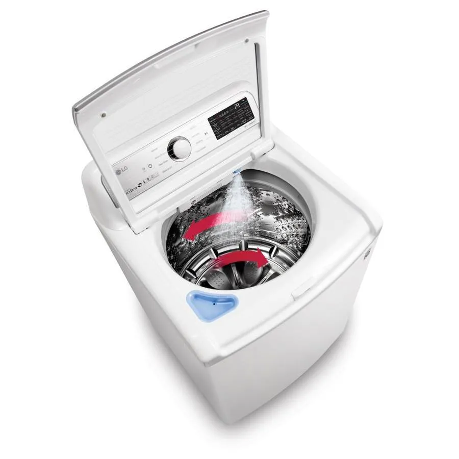 LG TurboWash 3D Smart Wi-Fi Enabled 5-cu ft High Efficiency Top-Load Washer (White) ENERGY STAR, photo 15 of 20