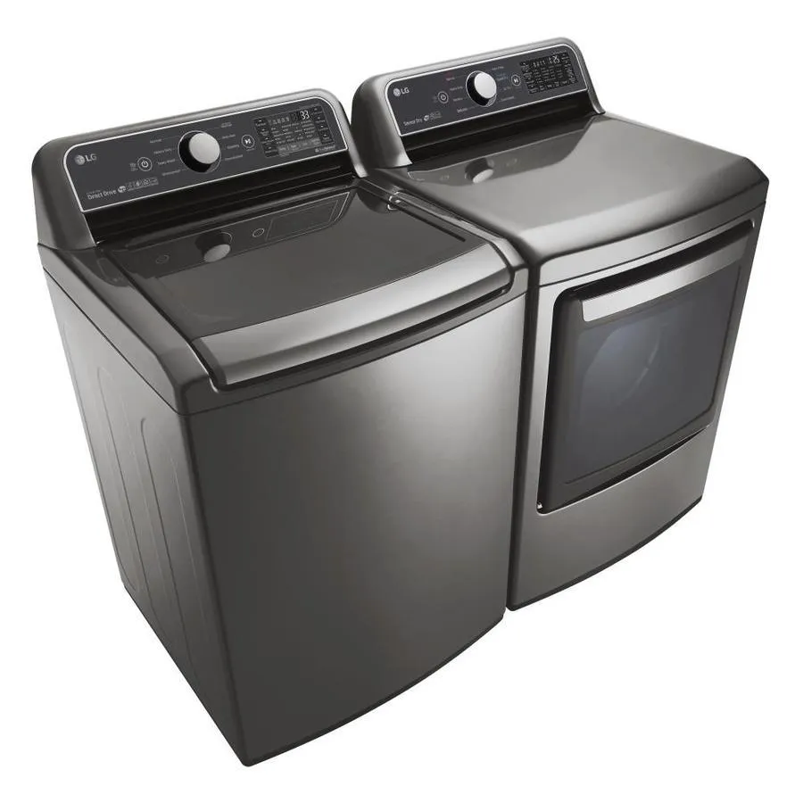 LG TurboWash 3D Smart Wi-Fi Enabled 5-cu ft High Efficiency Top-Load Washer (Graphite Steel) ENERGY STAR, photo 7 of 12