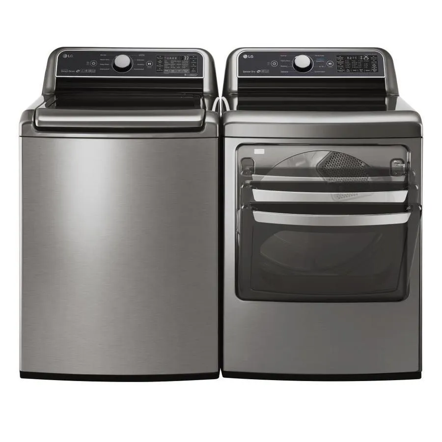 LG TurboWash 3D Smart Wi-Fi Enabled 5-cu ft High Efficiency Top-Load Washer (Graphite Steel) ENERGY STAR, photo 10 of 12