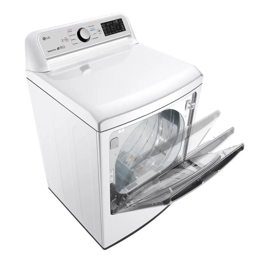 LG EasyLoad Smart Wi-Fi Enabled 7.3-cu ft Electric Dryer (White) ENERGY STAR, photo 5 of 21