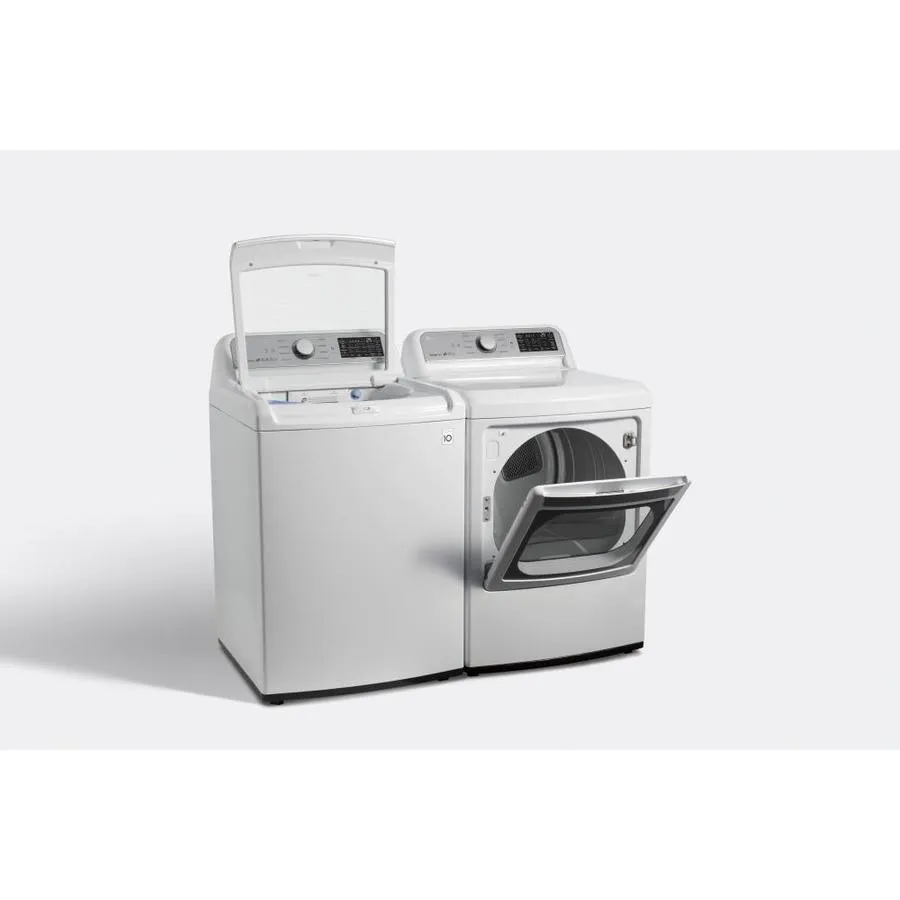 LG EasyLoad Smart Wi-Fi Enabled 7.3-cu ft Electric Dryer (White) ENERGY STAR, photo 9 of 21