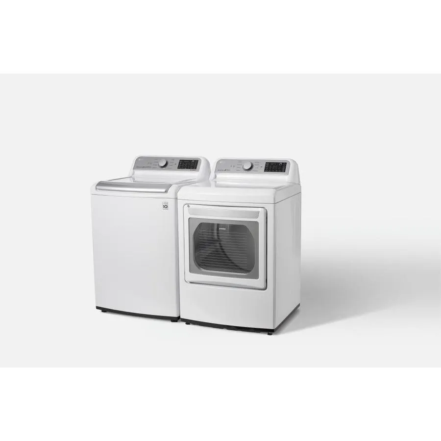 LG EasyLoad Smart Wi-Fi Enabled 7.3-cu ft Electric Dryer (White) ENERGY STAR, photo 8 of 21
