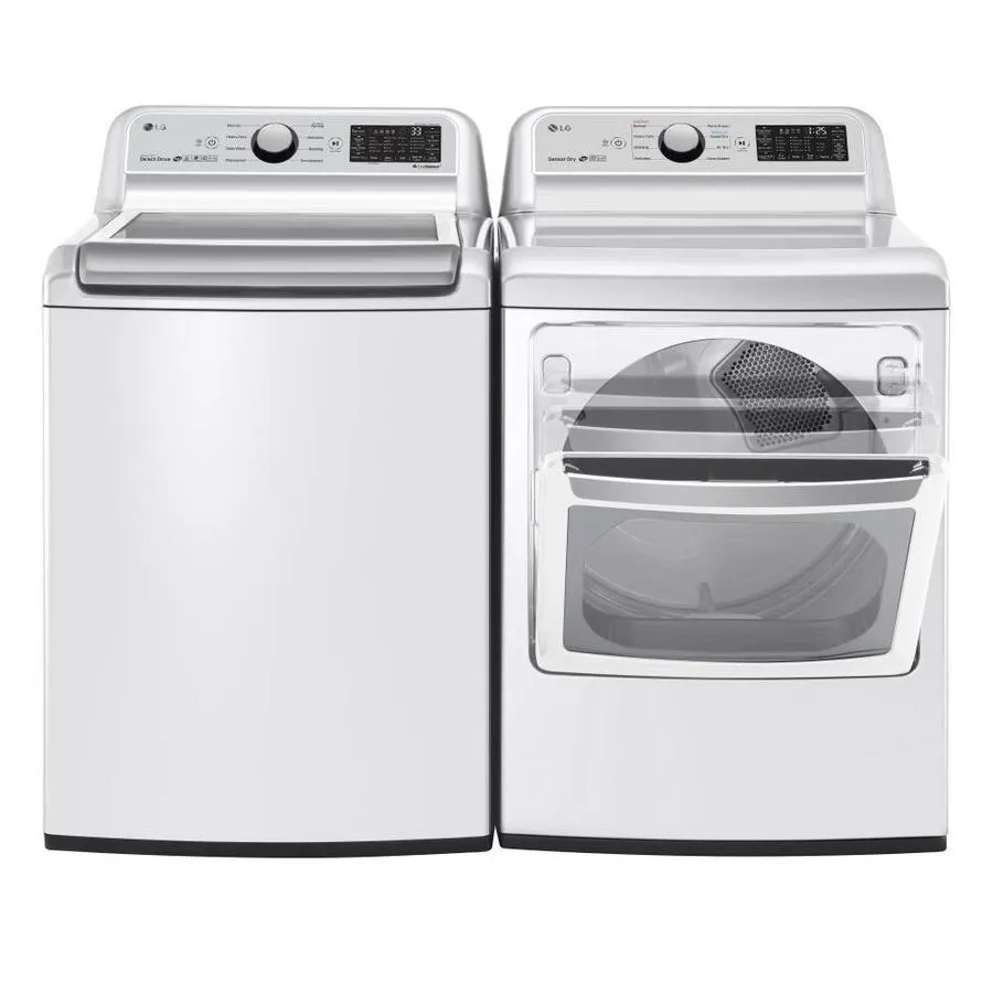 LG EasyLoad Smart Wi-Fi Enabled 7.3-cu ft Electric Dryer (White) ENERGY STAR, photo 11 of 21