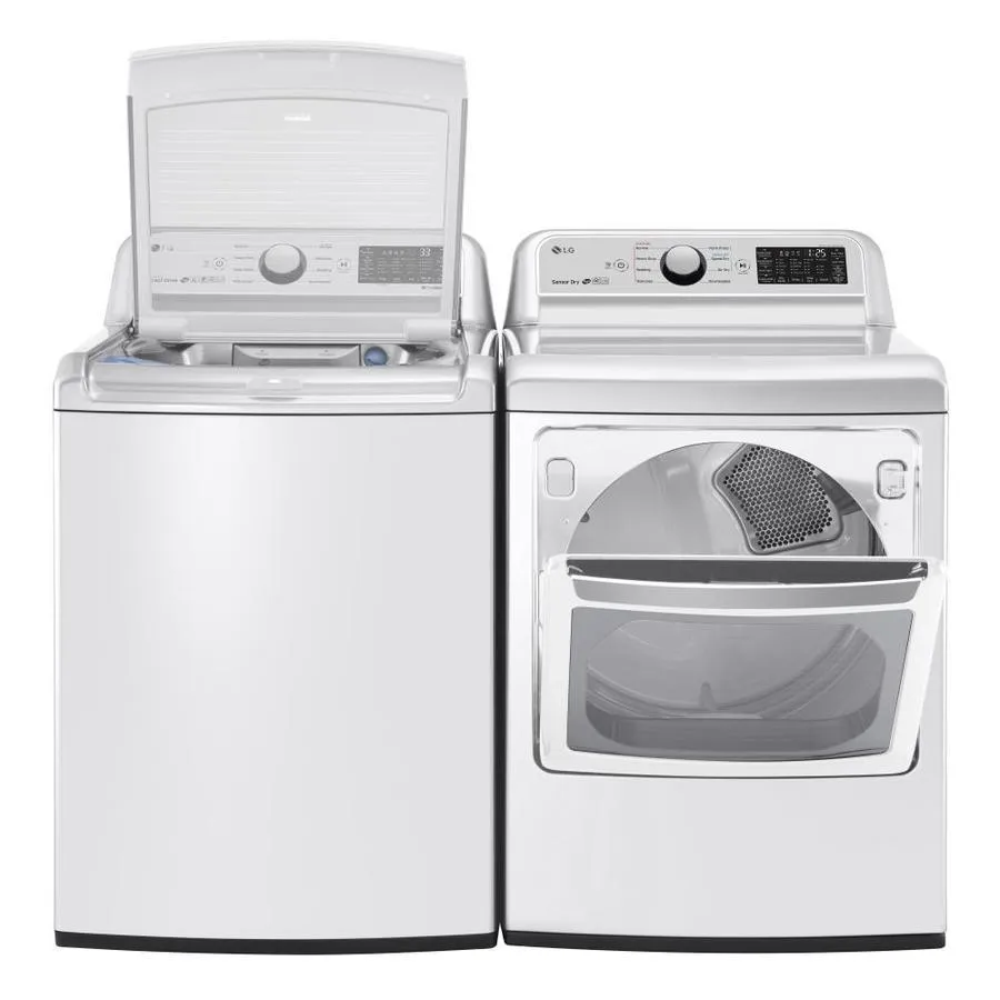 LG EasyLoad Smart Wi-Fi Enabled 7.3-cu ft Electric Dryer (White) ENERGY STAR, photo 13 of 21