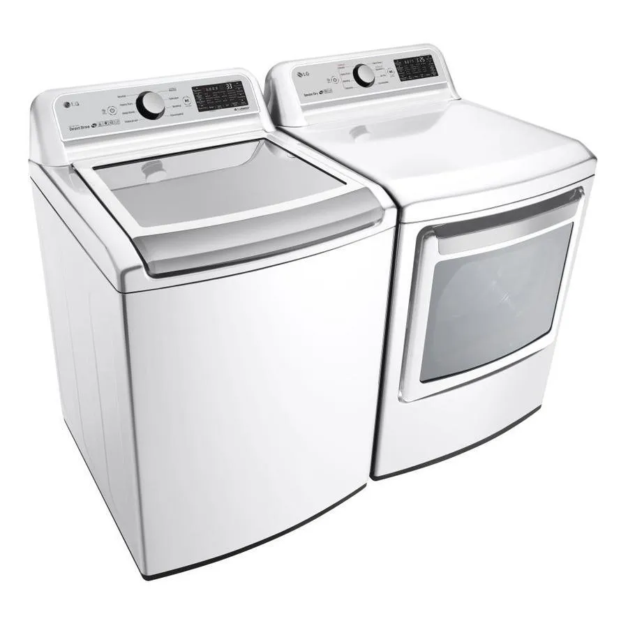 LG EasyLoad Smart Wi-Fi Enabled 7.3-cu ft Electric Dryer (White) ENERGY STAR, photo 16 of 21