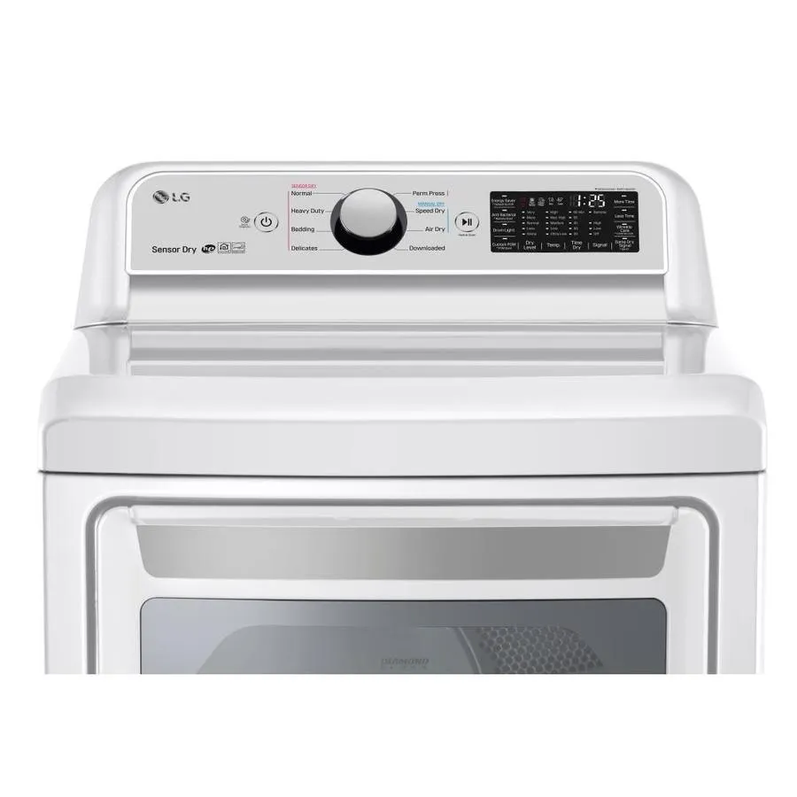 LG EasyLoad Smart Wi-Fi Enabled 7.3-cu ft Gas Dryer (White) ENERGY STAR, photo 2 of 20